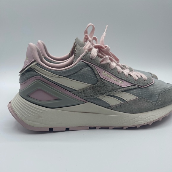 Reebok Womens Classic Leather Legacy AZ Gray Frost Berry Shoes Size 7.5 - Picture 3 of 8